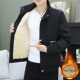 Workwear Jacket for Men, Winter 2025 New Style, Fleece-Lined, Thickened, Stand-Up Collar Jacket, Trendy Brand, Warm, Casual, Cold-Proof Cotton Clothing