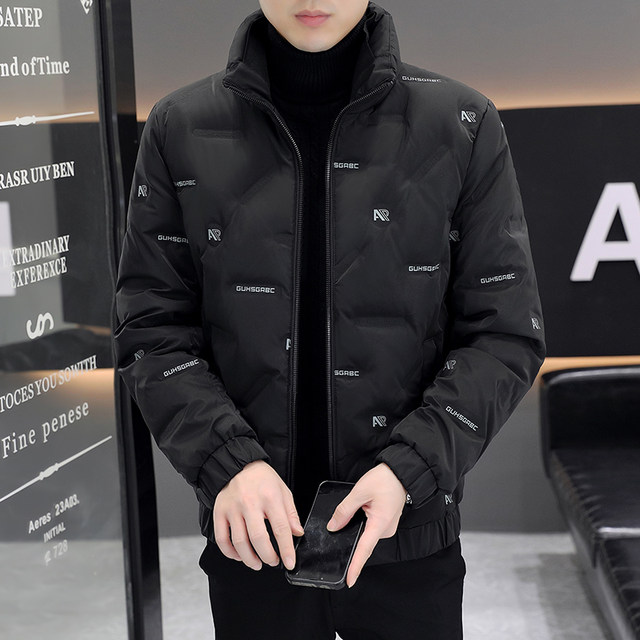 Winter Short down Jacket for Men, Stand Collar, Fashionable, Versatile, Warm, Casual Coat, Youth Trendy Top, Korean Style Men's Clothing