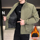 New Trendy Brand Autumn and Winter Men's Double-Layer Thickened Simple Fashion Versatile Jacket Warm Casual Workwear Stand Collar Coat