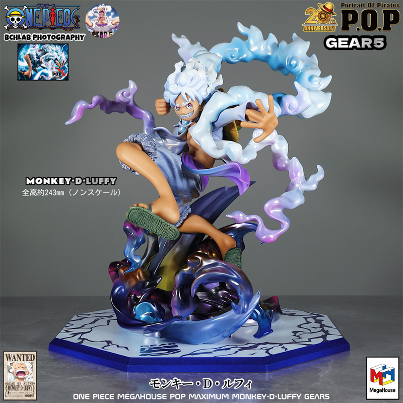 Japanese Meaghouse One Piece Popmax Wa Fifth Gear Nika Luffy Figure Model Ornament Boyfriend Gift