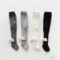 Spring and autumn female baby large pps pantyhose children with underpants to wear foreign air 1-3-year-old 2 baby pure cotton even foot socks