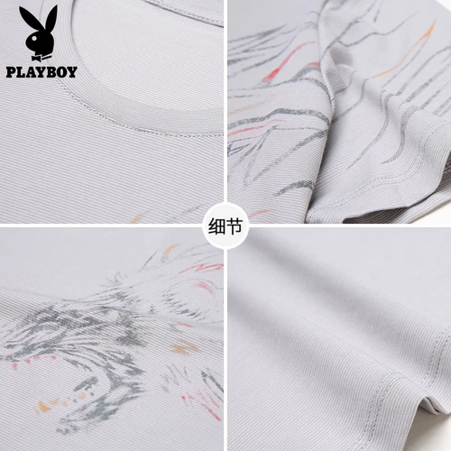 Playboy, модная футболка с коротким рукавом с круглым воротником, лето 2020 года