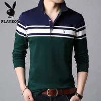 Playboy, трендовая хлопковая осенняя утепленный лонгслив, футболка polo, облегающий крой