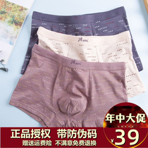 Top melon melon mens underwear All cotton middle waist flat angle Youth minimalist pure cotton shorts Top of the head Pippa 3 dress