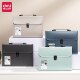 Deli test paper storage bag A4 organ bag folder multi-layer 13 grid paper folder inserts data student portable children large-capacity classification file package information storage box