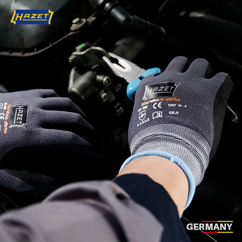 German HAZET Hazeit imports anti-slip and anti-wear and oil resistant industrial protection gloves 1987N-4
