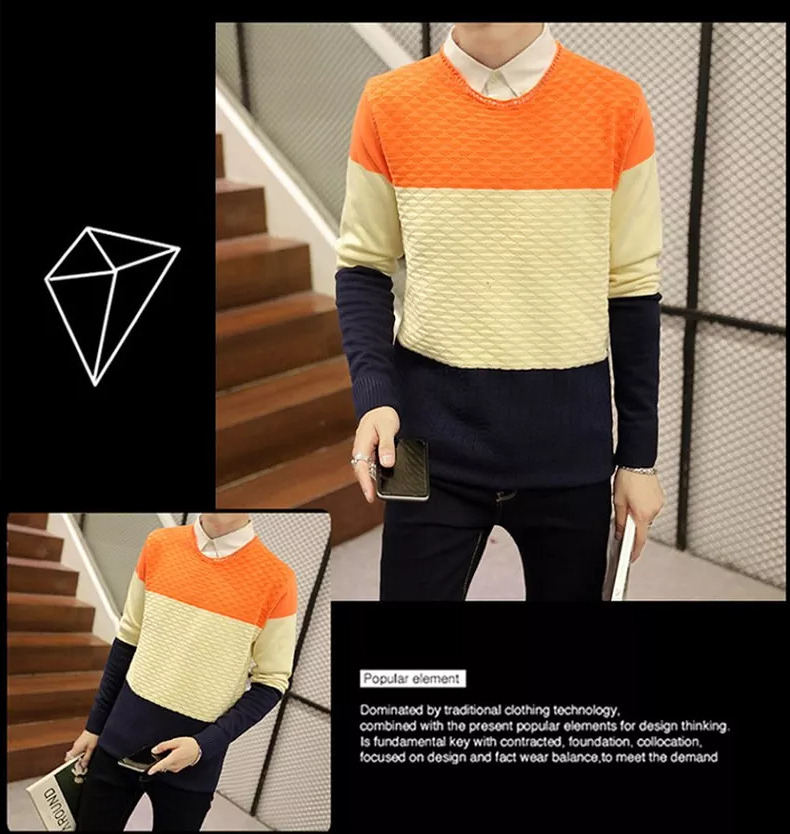 Áo len mùa xuân và mùa thu nam Thời trang Hàn Quốc Áo len cá tính Áo len nam Áo sơ mi nam mỏng Áo len dài tay - Áo len shop đồ nam
