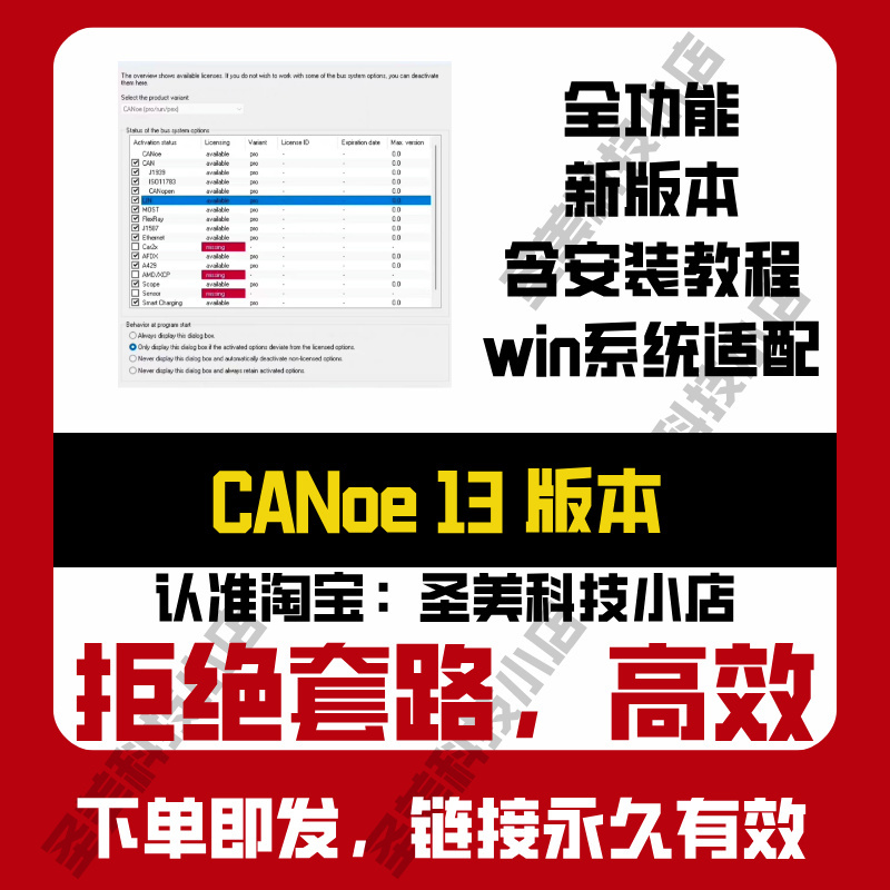 Canoe13 Green License Version, No Need for a Device Driver, Supports Offline Playback, Supports Offline Simulation Canoe13 Green License Version, No Need for a Device Driver, Supports Offline Playback, Supports Offline Simulation