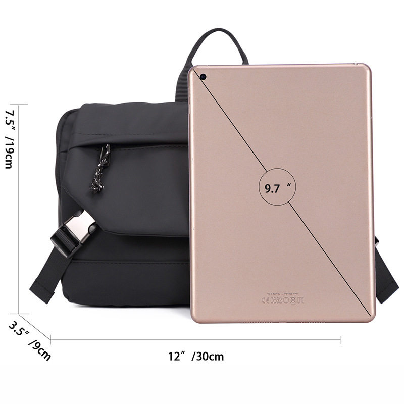 New Summer Functional Crossbody Bag for Men and Women, Trendy Brand Sports Men's Bag, Niche Design Women's Bag, Black Shoulder Bag