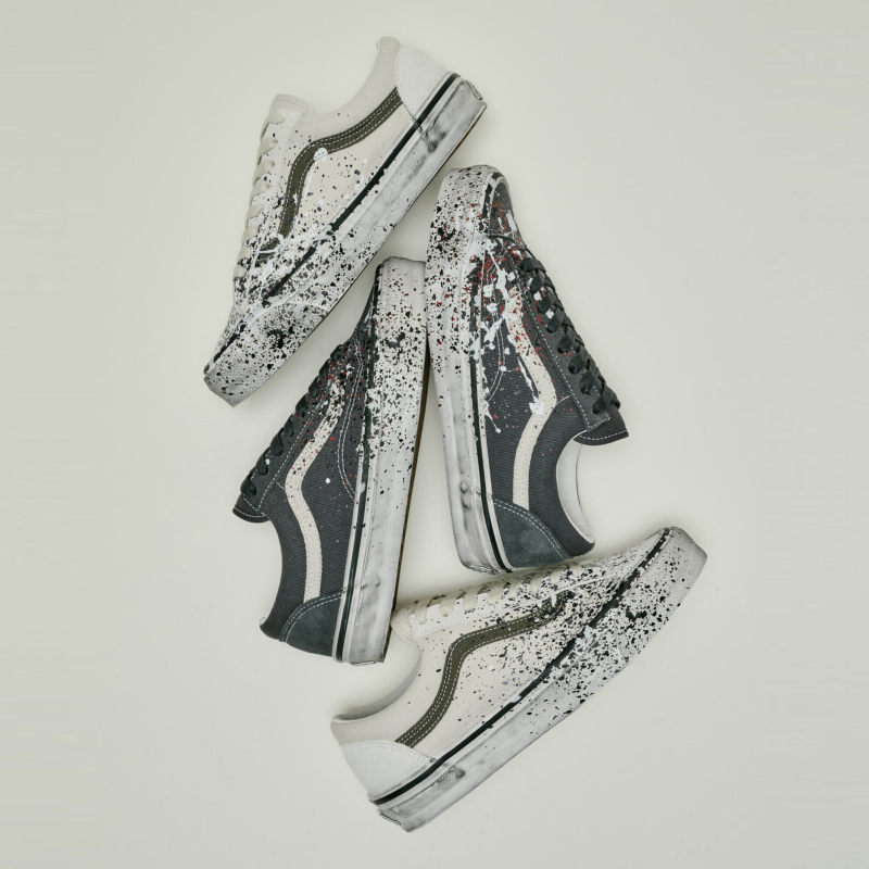 Vans Premium Old Skool 36 Splash-Ink Distressed Dirty Shoes Street Fashion Casual Shoes Sneakers Vans Premium Old Skool 36 Splash-Ink Distressed Dirty Shoes Street Fashion Casual Shoes Sneakers