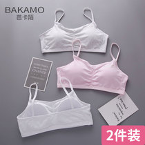 Developmental small vest junior high school student girl 12-16 years old without steel ring cotton thin High School bra underwear