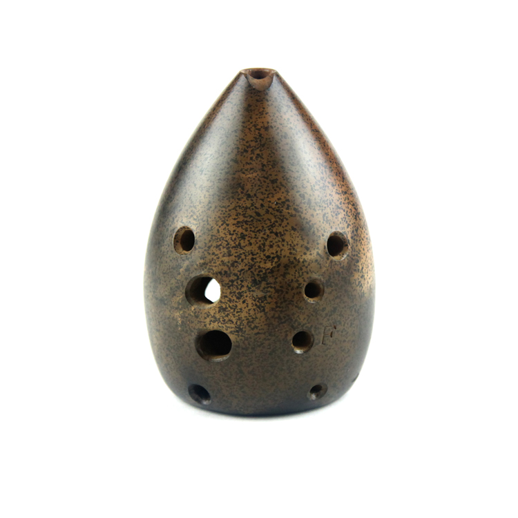 Feng's pottery ten-hole single-chamber smoked fine pear-shaped professional performance-grade national musical instrument