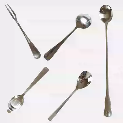 Ice cream spoon coffee spoon milk tea spoon color art straw black thick straw mixing stick stir stick