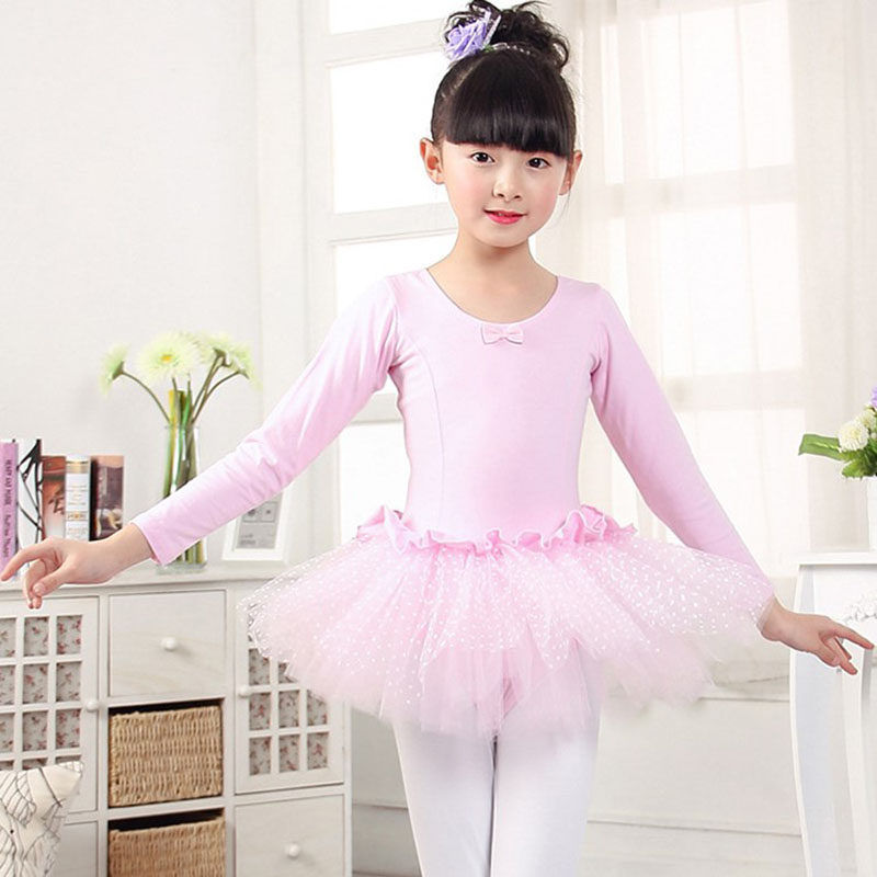 Children's tutu long-sleeved girls' dance clothes practice princess dance tutu ballet dance costumes