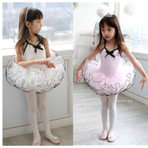 Children Harness Dancing Skirt Girl Spring Summer Pure Cotton Practice Style Body Suit Chinese Dance Dancer Dress Rehearsal