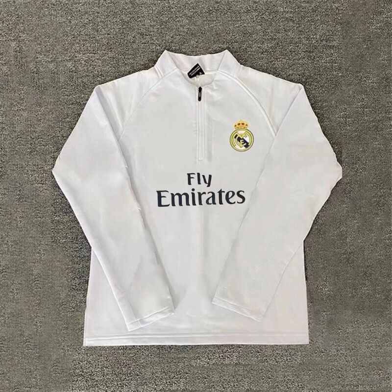 2324 Real Madrid Training Uniform Men's Spring and Autumn Quick-Drying Half-Zip Top Modric Same Style Football Long Sleeve