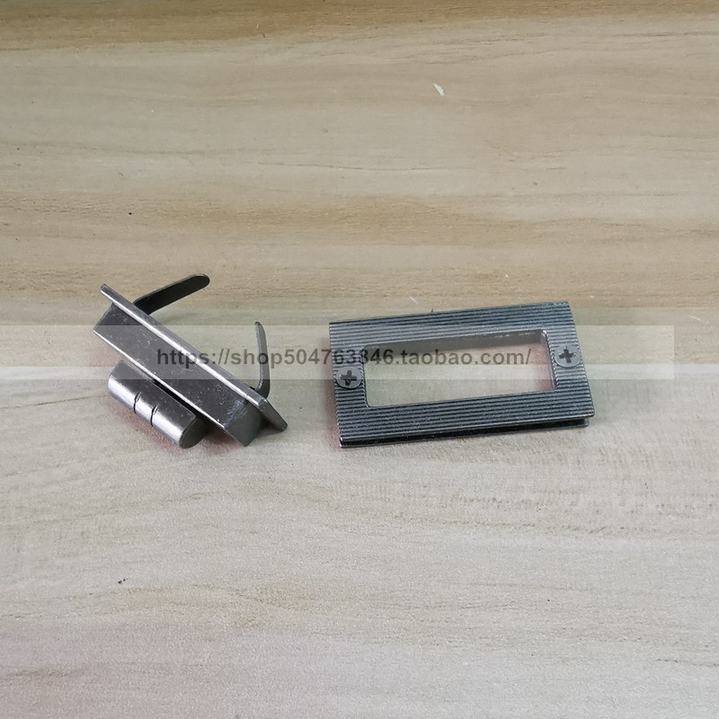 Cổ bạc hình chữ nhật khóa xoắn túi phụ kiện túi DIY hành lý xoắn khóa khóa túi xách phần cứng tay xoắn phụ kiện khóa - Phụ kiện hành lý bán phụ kiện vali