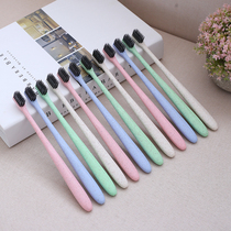 16-18 wheat straw bamboo charcoal soft hair adult childrens universal small head toothbrush