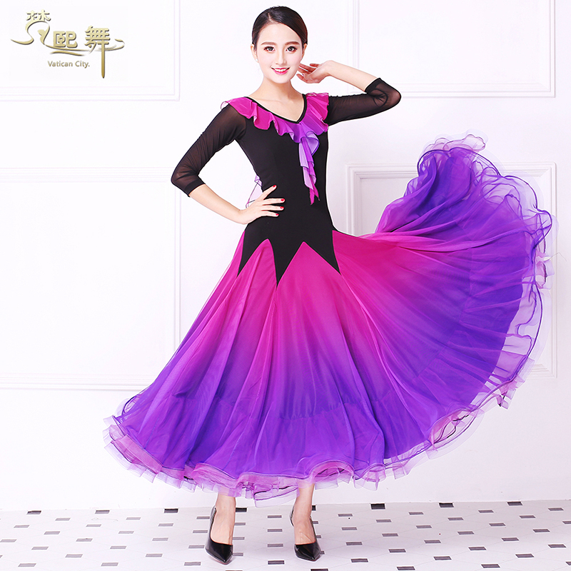 Dancing New Big Pendulum Social Dance Dance Suit Morden Dance Dress Dance Dress Girl National Standard Dance Performance Van Hee Dance