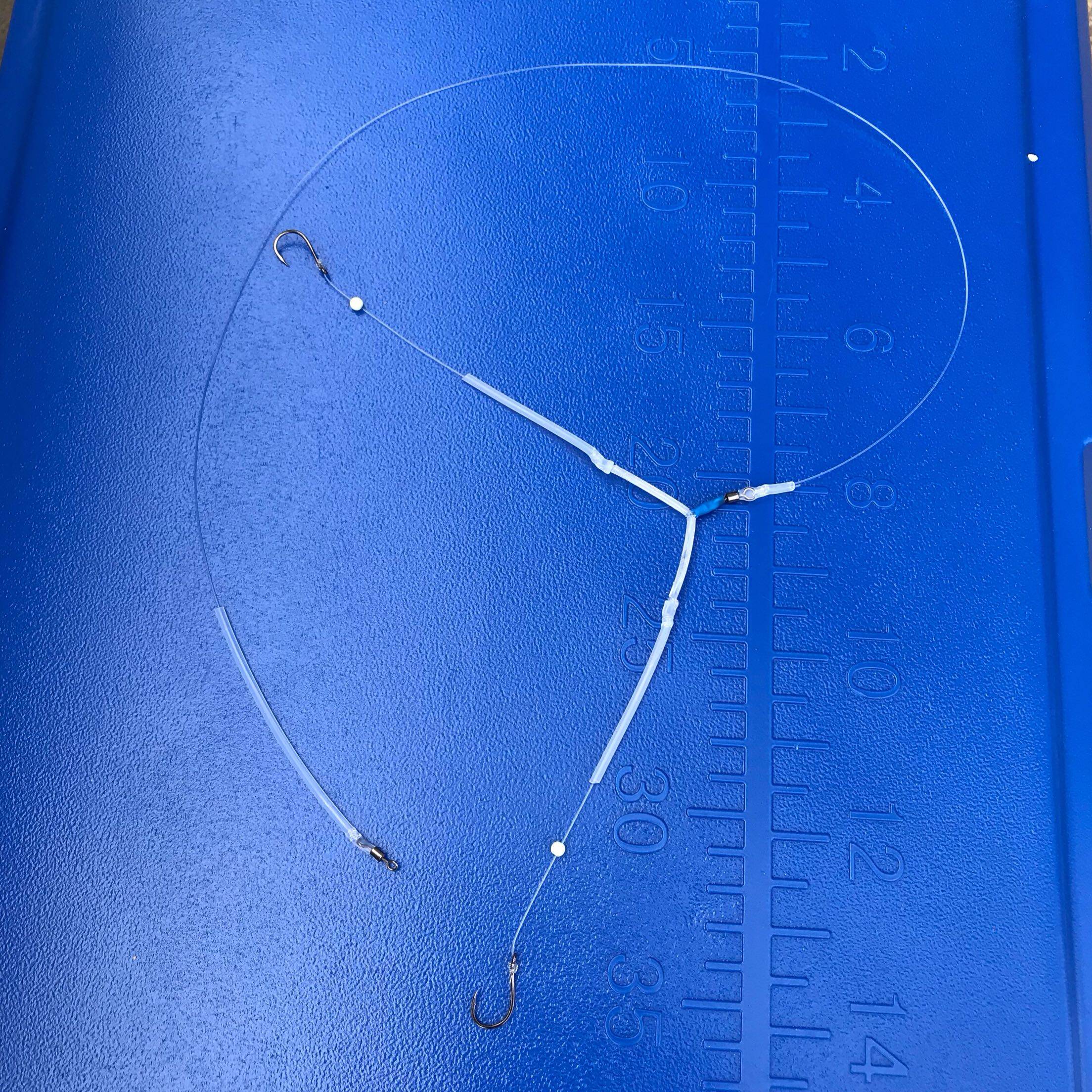 Pier shore throwing white fruit skewer hook Huang Po chicken Yellow three fishing group Luminous balance skewer hook Shi Hang sea fishing hook eel