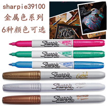American Sanfu metal color marker sharpie39100 Halogen-free oily silver pen Dark surface marker