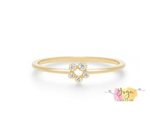 Japan direct mail AHKAH believe Series 18K Flower Diamond Ring