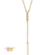 Japanese direct mail Vendome Aoyama 10k diamond Y-shaped necklace