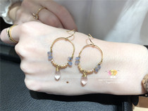 Japan direct mail agete acadot 21 summer new natural stone earrings