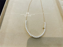 Japanese direct mail TASAKI 18K gold yellow sapphire five-pointed star freshwater pearl necklace