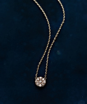 Japan direct mail Nojess 10K disc gypsophila diamond necklace choker