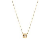 Japan direct mail Vendome Aoyama simple 10k a diamond collarbone necklace limited quantity