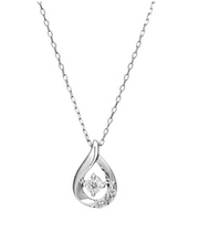 Japanese direct mail canal 4 ℃ 4 degrees 10k platinum water drop diamond necklace