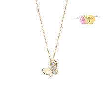 Japan direct mail ponte vecchio beauty and growth 10k gold diamond butterfly necklace