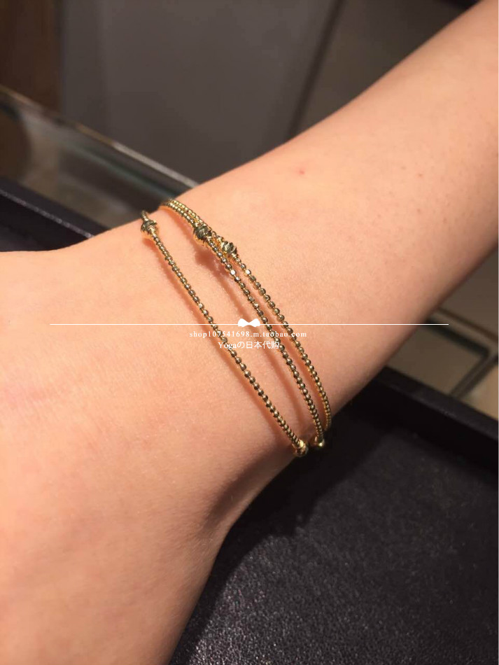 Japan Straight Delivery Cooshnik 10k Gold Triple Layer Memory Bracelet Bracelet