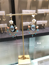  Japan direct mail take up 18 summer 10k gold rainforest clear colored gemstone earrings