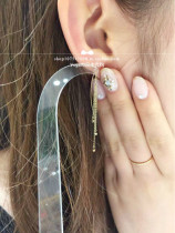 Japan Direct mail Star Jewelry girl 10k gold tassel ear line earrings