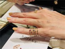  Japan direct mail Nojess 18 autumn 10k five-color single wild stacked ring tail ring