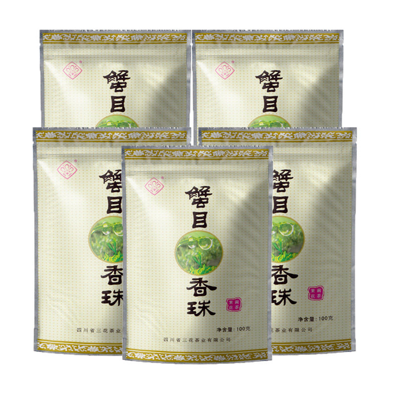 Sanhua Crab Crab Jasmine Tea 100g*5 bag Sichuan Chengdu specially produces jasmine tea