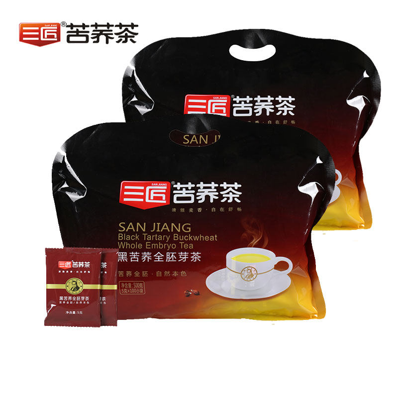 Three Artisans Bitter Buckwheat Tea 500g Natural Wheat Fragrant Black Bitter Buckwheat Whole Germ Tea Sichuan Great Cool Mountain Terme Buckwheat Tea