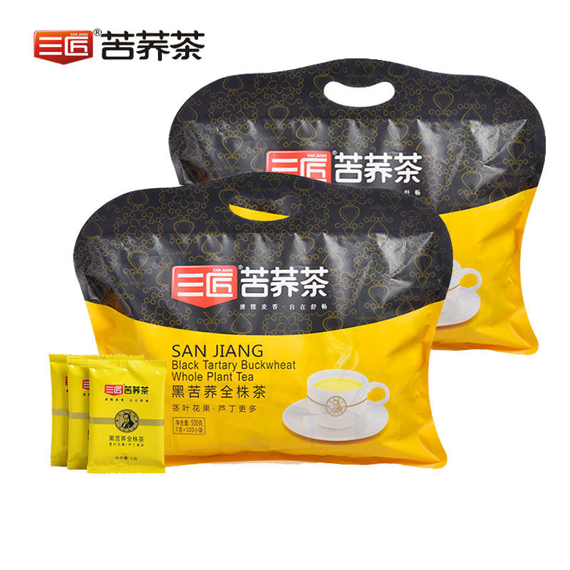 Triple Artisan Bitter Buckwheat Tea Full Plant Tea 500g Small Package Black Bitter Buckwheat Tea Great Cold Mountain Bitter Buckwheat Tea Buckwheat Tea Bagged
