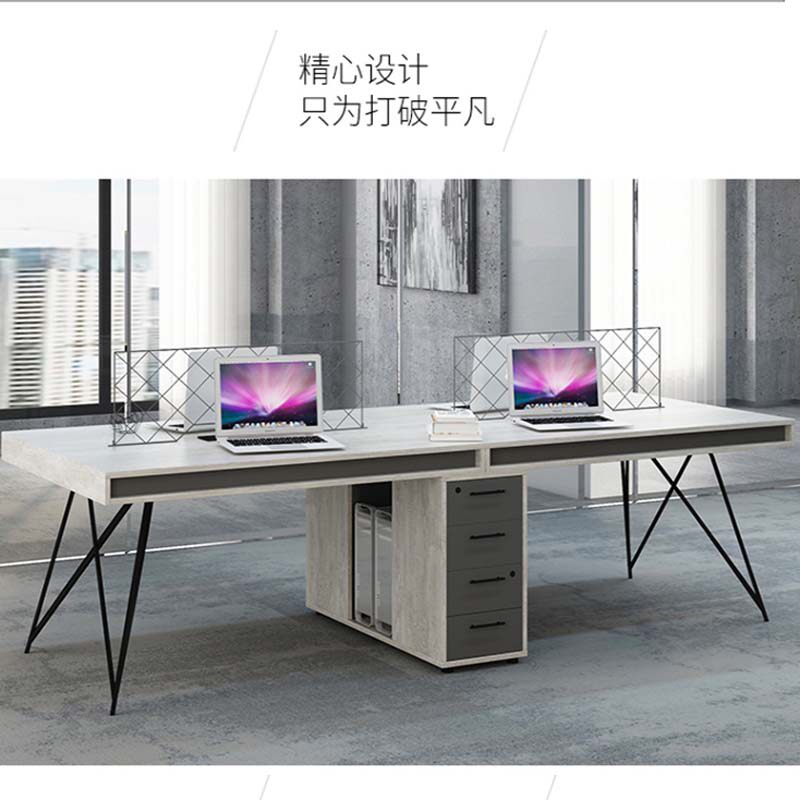 Office furniture and chairs Combined cassette Four 4 persons position Staff office table station staff desk 2 persons 6