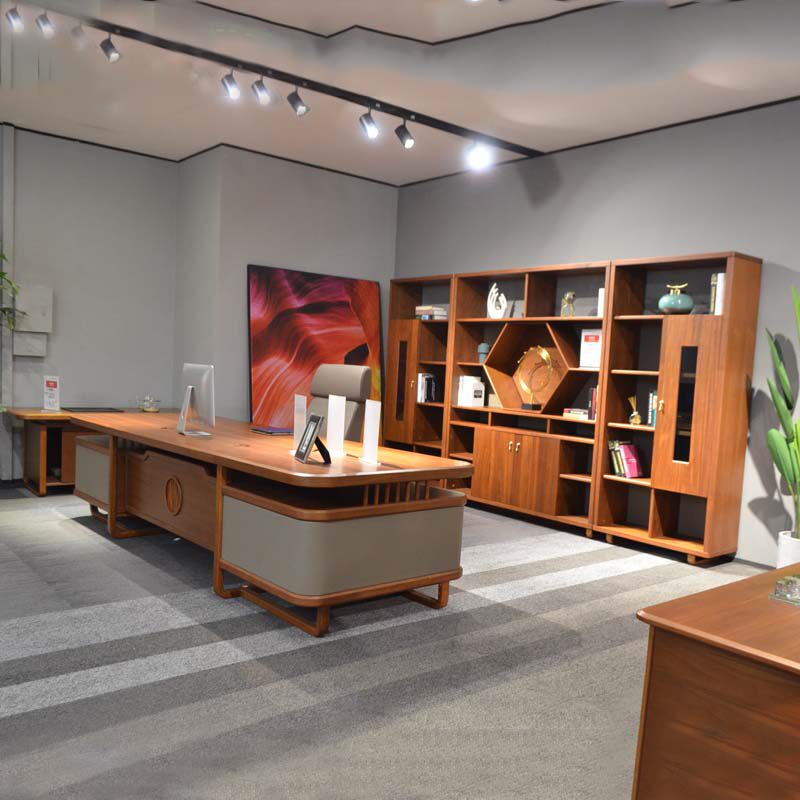 New Chinese solid wood boss table presidents table brief about modern desk portfolio big bandai office furniture 2 8 m