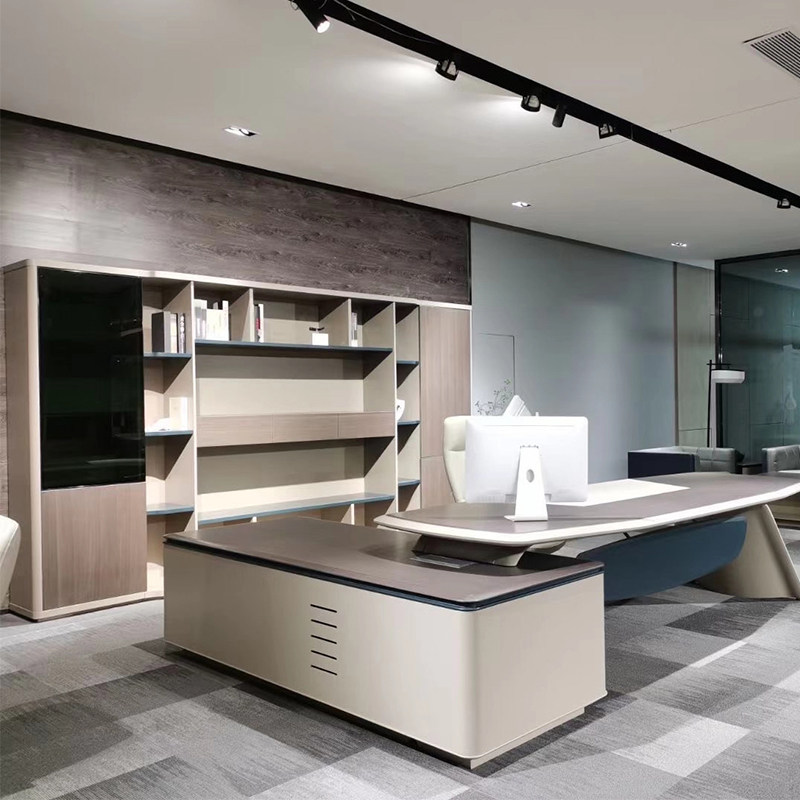 Desk Boss Table Minimalist Modern Supervisor Big Bantai President Table Manager Table Office Table And Chairs Combination Furniture