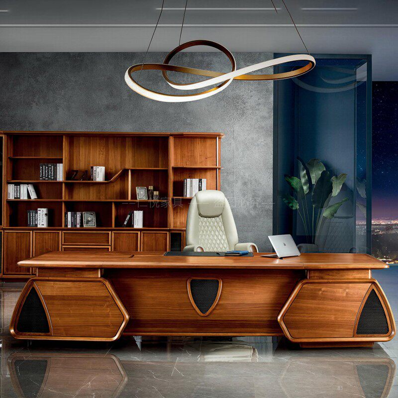 New Chinese style solid wood boss desk single desk atmospheric president desk simple modern executive desk office furniture