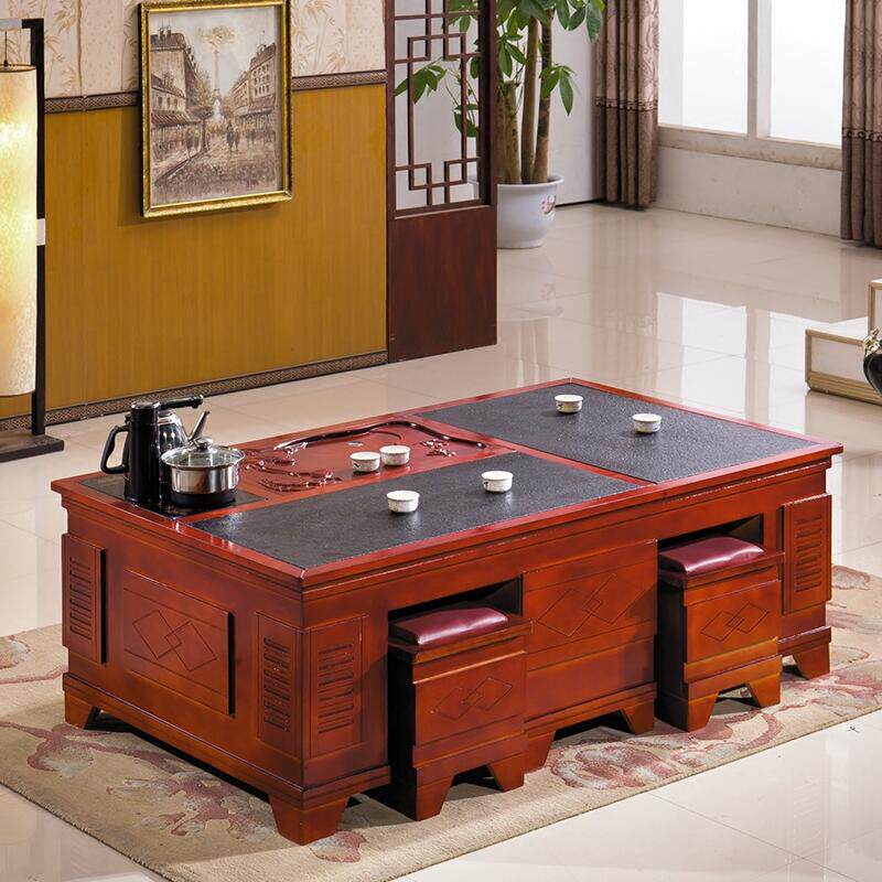 Fire Burning Stone Tea Table Office Tea Table Tea Table Tea Table Tea NTU Richie Fire Mountain Stone Gongfu Tea Several Automatic Sheung Shui 13