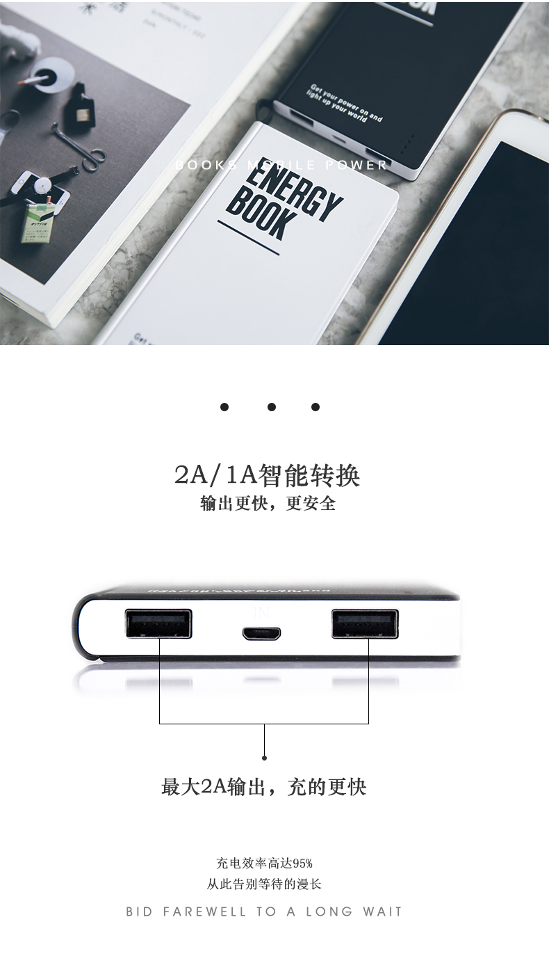 Mạnh mẽ cuốn sách điện thoại di động sạc kho báu sáng tạo văn học món quà 8000 mAh Apple điện thoại di động phổ quát - Ngân hàng điện thoại di động sạc dự phòng 30000mah