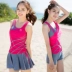 Áo tắm nữ ba mảnh nhỏ học sinh mới võ sĩ bảo thủ che bụng chia đôi áo tắm thể thao áo tắm mùa xuân nóng bỏng 	mẫu áo tắm 2 mảnh	 Bộ đồ bơi hai mảnh