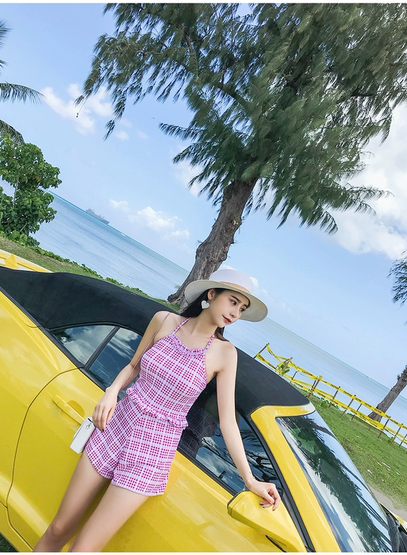 Áo tắm nữ bảo thủ Xiêm bụng mỏng bụng cỡ lớn Hàn Quốc gợi cảm hở ngực nhỏ ngực tập hợp áo tắm - Bộ đồ bơi One Piece