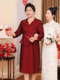 High-End Mother-Of-The-Bride Evening Gown with Shawl, Elegant and Noble Banquet Dress for the Mother-In-Law, Stylish and Noble Toast Dress
