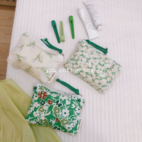 Свежий маленький зеленый кошелек, картхолдер, помада, наушники, сумка для хранения, широкая цветовая палитра